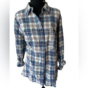 NWT Women’s Plus Size Red, White, and Blue Free-Swinging Flannel